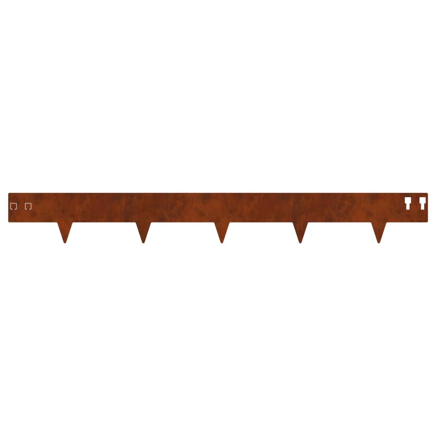 Lawn Edging 50 pcs 100 x 12 cm Steel Rusty