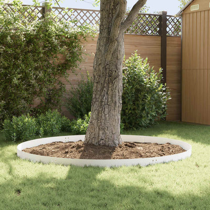 Lawn Edging 30 pcs 100 x 15 cm Steel White