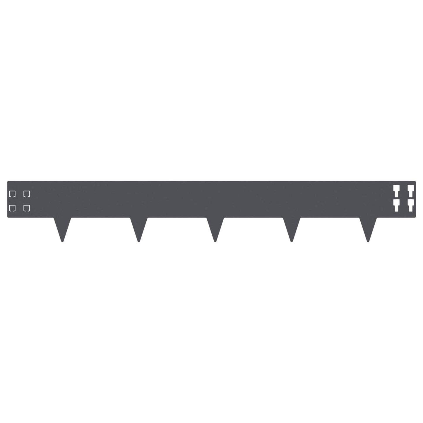 Lawn Edging 20 pcs 100 x 15 cm Steel Anthracite