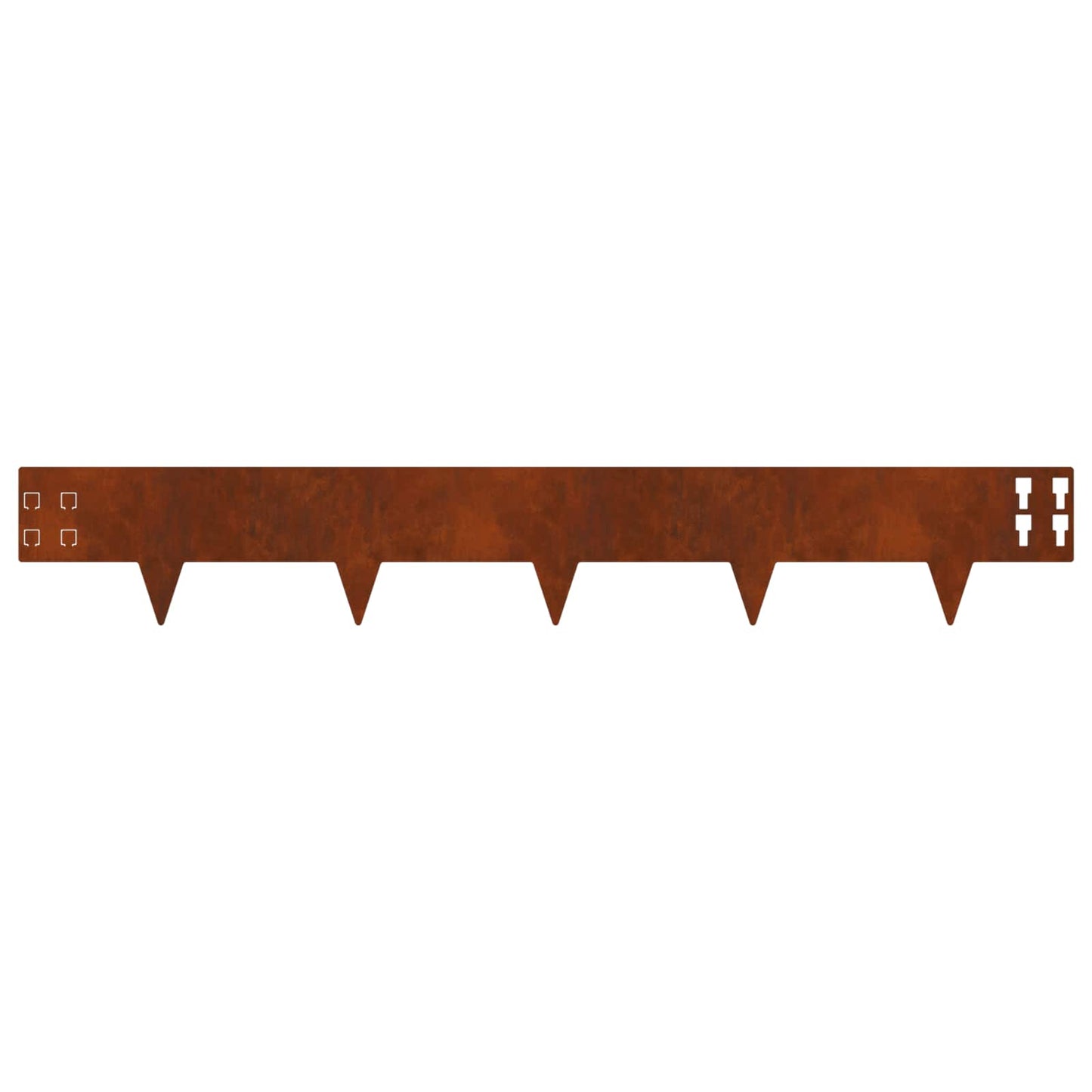 Lawn Edging 10 pcs 100 x 15 cm Steel Rusty