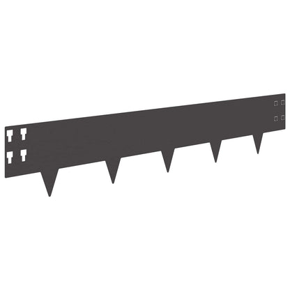 Lawn Edging 20 pcs 100 x 20 cm Steel Black