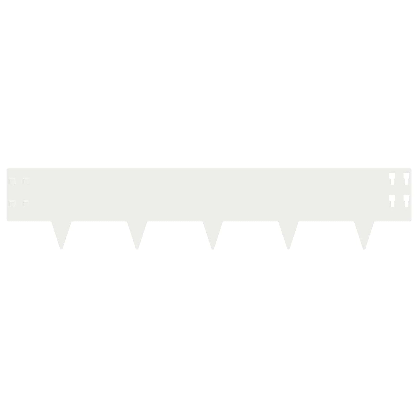 Lawn Edging 10 pcs 100 x 20 cm Steel White