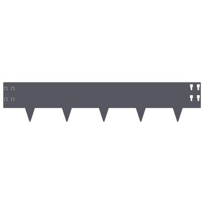 Lawn Edging 30 pcs 100 x 20 cm Steel Anthracite