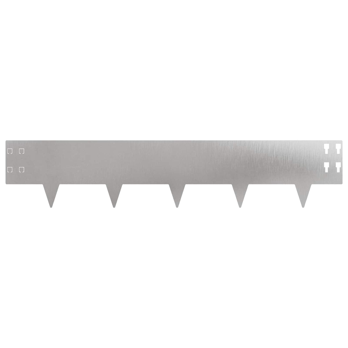 Lawn Edging 20 pcs 100 x 20 cm Steel Silver
