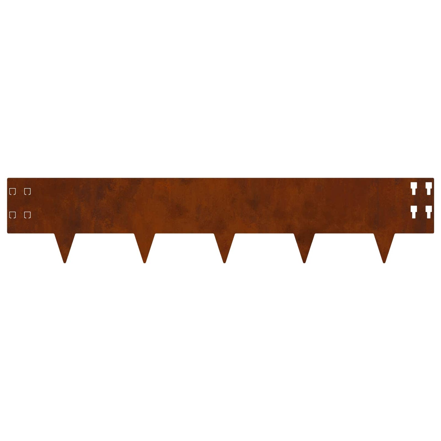 Lawn Edging 20 pcs 100 x 20 cm Steel Rusty