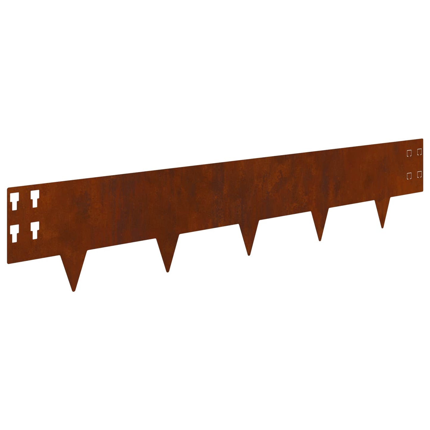 Lawn Edging 30 pcs 100 x 20 cm Steel Rusty
