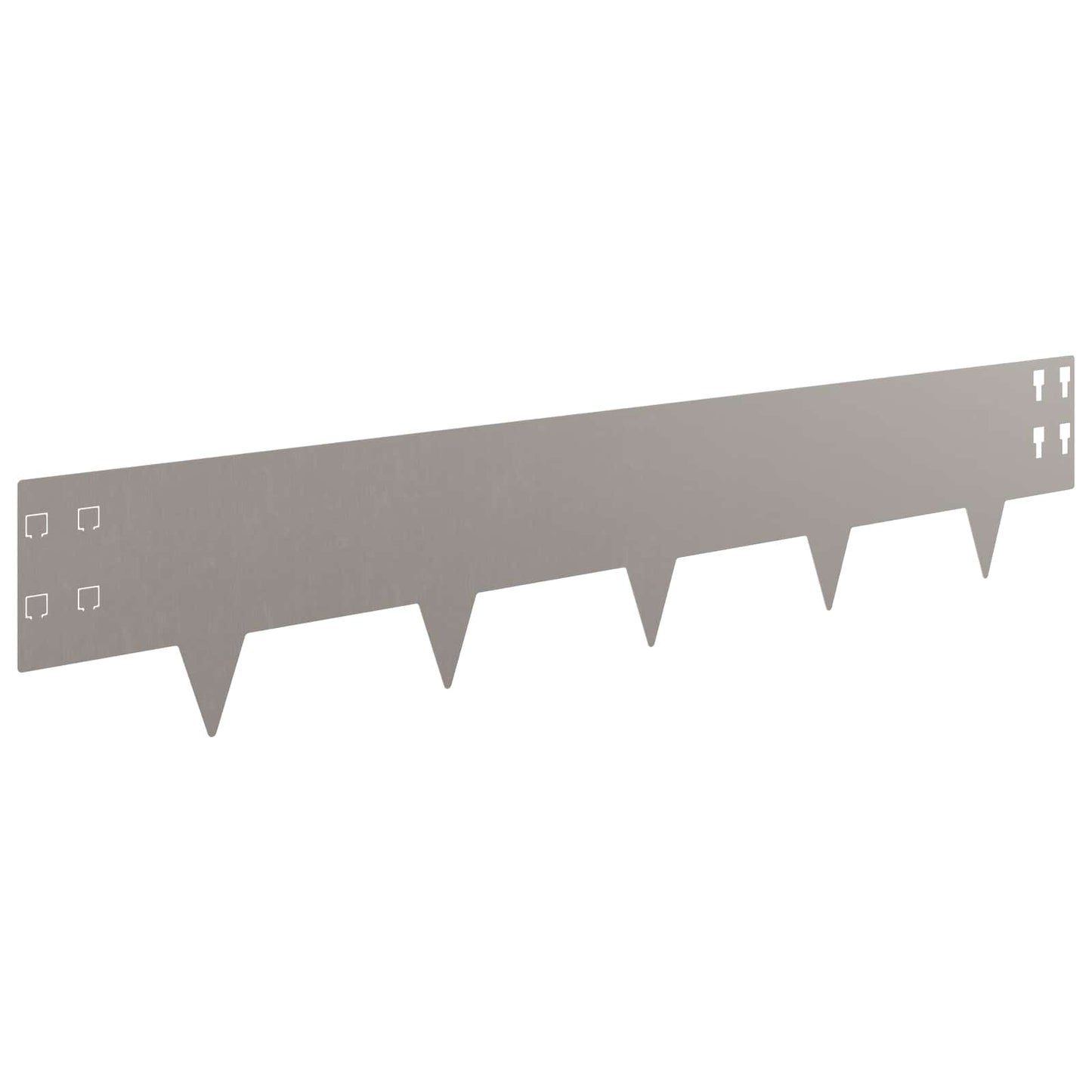 Lawn Edging 50 pcs 100 x 20 cm Steel Rusty