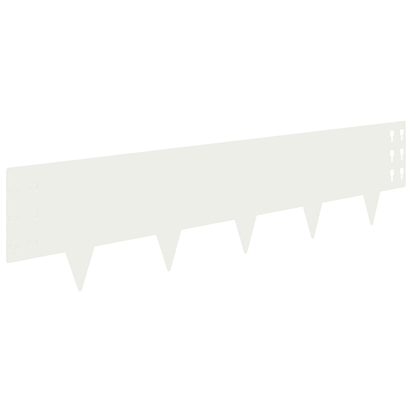 Lawn Edging 30 pcs 100 x 25 cm Steel White