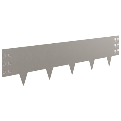 Lawn Edging 10 pcs 100 x 25 cm Steel Rusty
