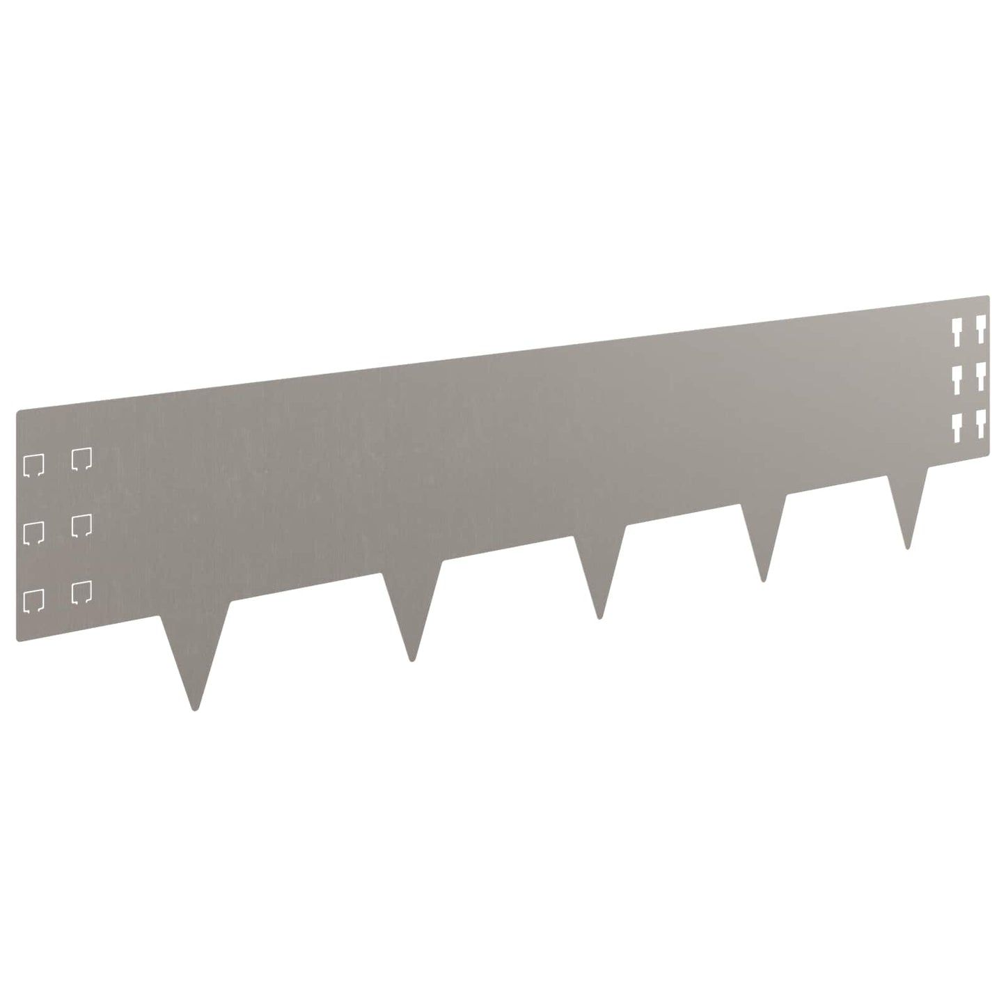 Lawn Edging 30 pcs 100 x 25 cm Steel Rusty