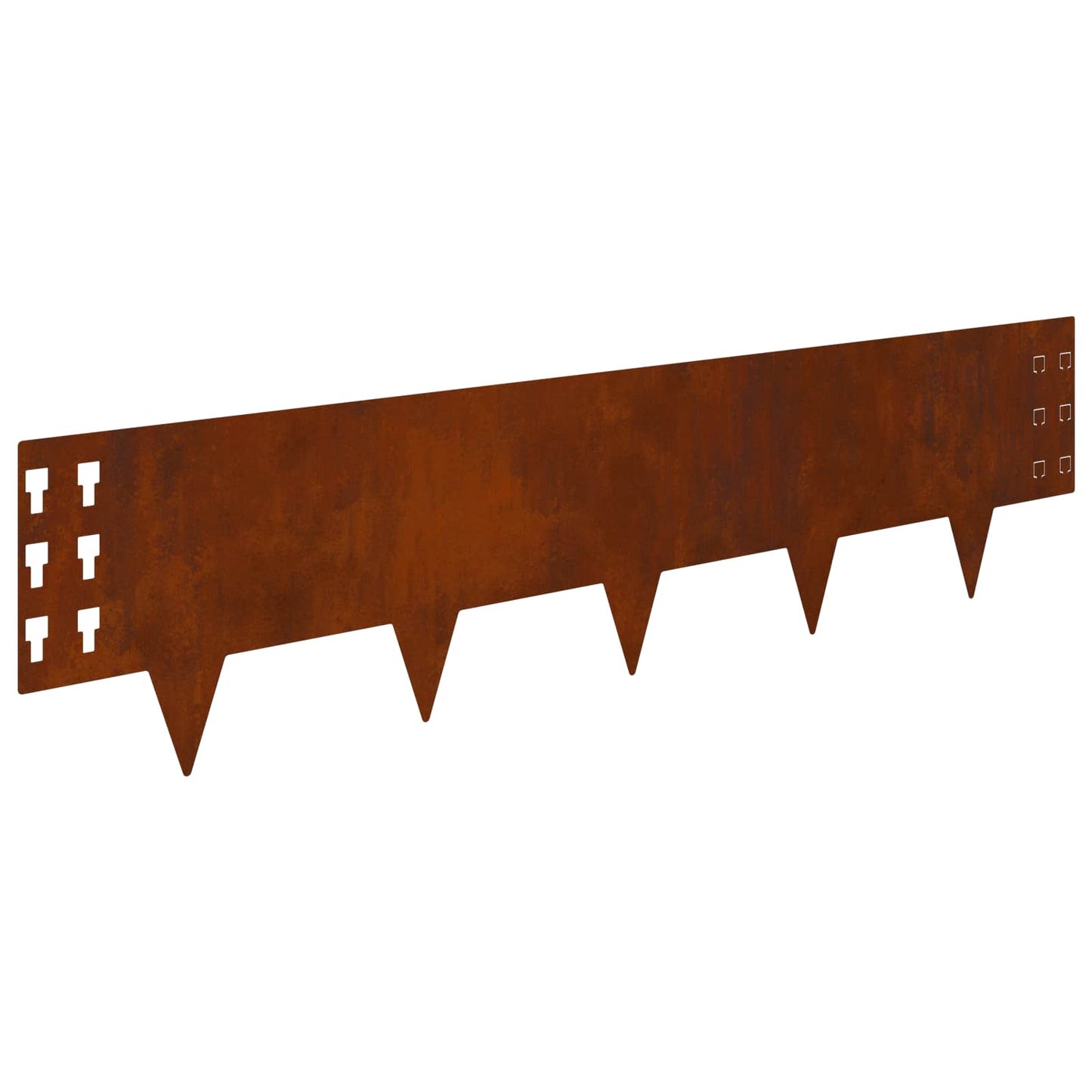Lawn Edging 30 pcs 100 x 25 cm Steel Rusty