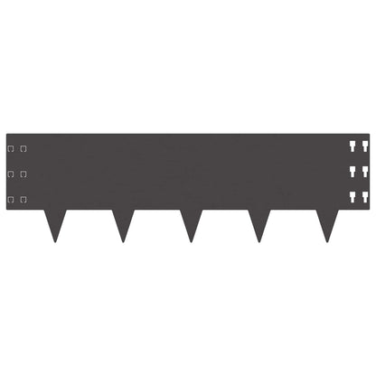 Lawn Edging 30 pcs 100 x 30 cm Steel Black