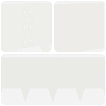 Lawn Edging 30 pcs 100 x 30 cm Steel White