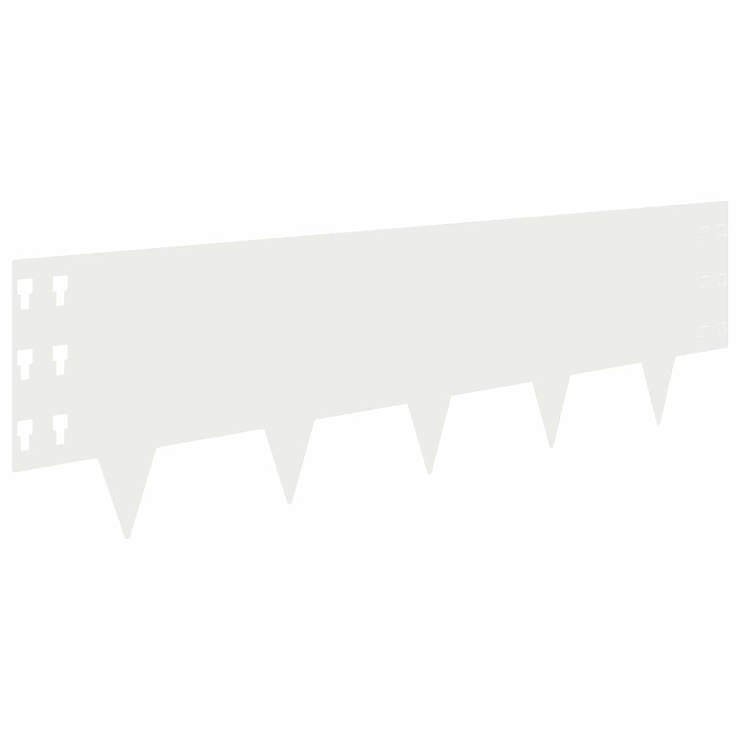 Lawn Edging 30 pcs 100 x 30 cm Steel White