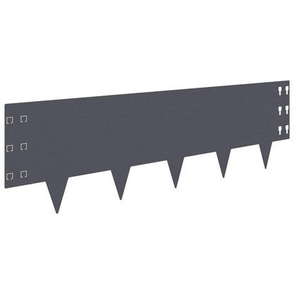 Lawn Edging 20 pcs 100 x 30 cm Steel Anthracite