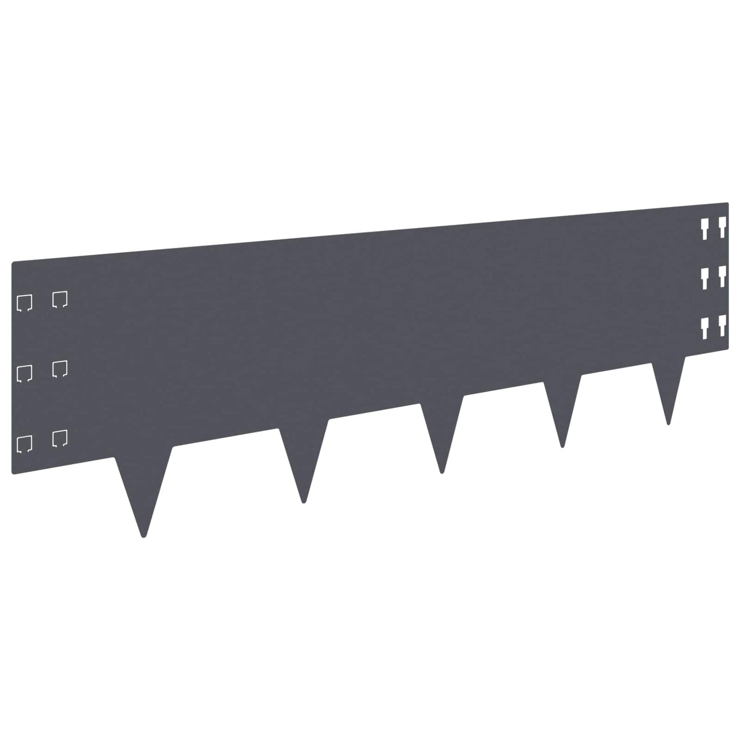 Lawn Edging 30 pcs 100 x 30 cm Steel Anthracite