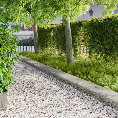Lawn Edging 30 pcs 100 x 30 cm Steel Silver