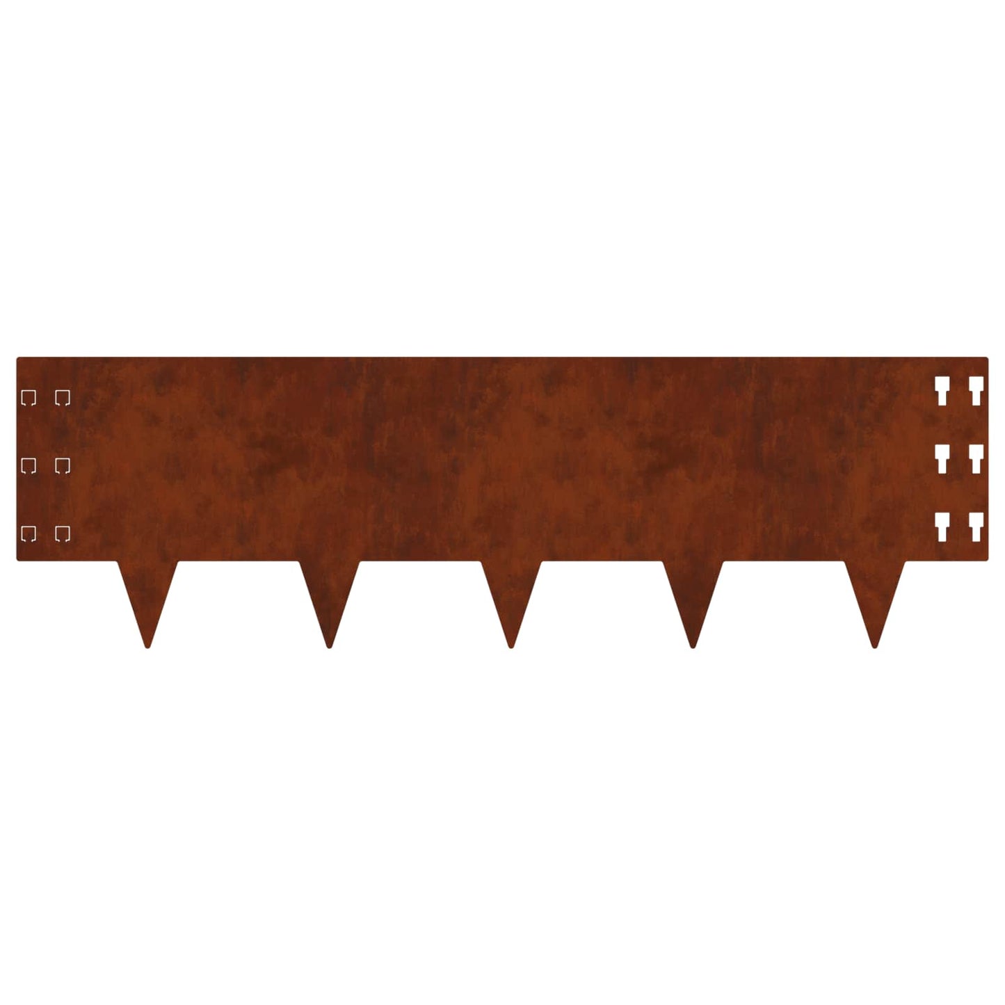 Lawn Edging 20 pcs 100 x 30 cm Steel Rusty