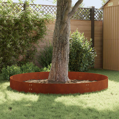 Lawn Edging 30 pcs 100 x 30 cm Steel Rusty