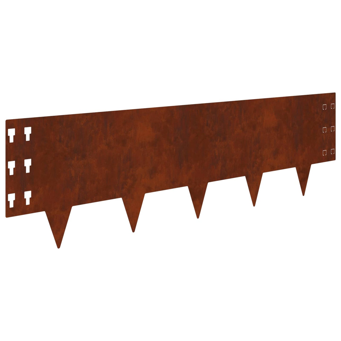 Lawn Edging 30 pcs 100 x 30 cm Steel Rusty