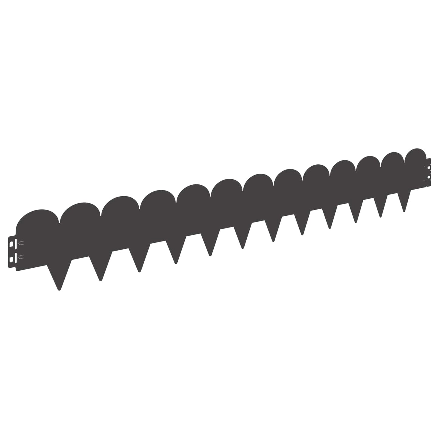 Lawn Edging 10 pcs 103 x 15 cm Steel Black