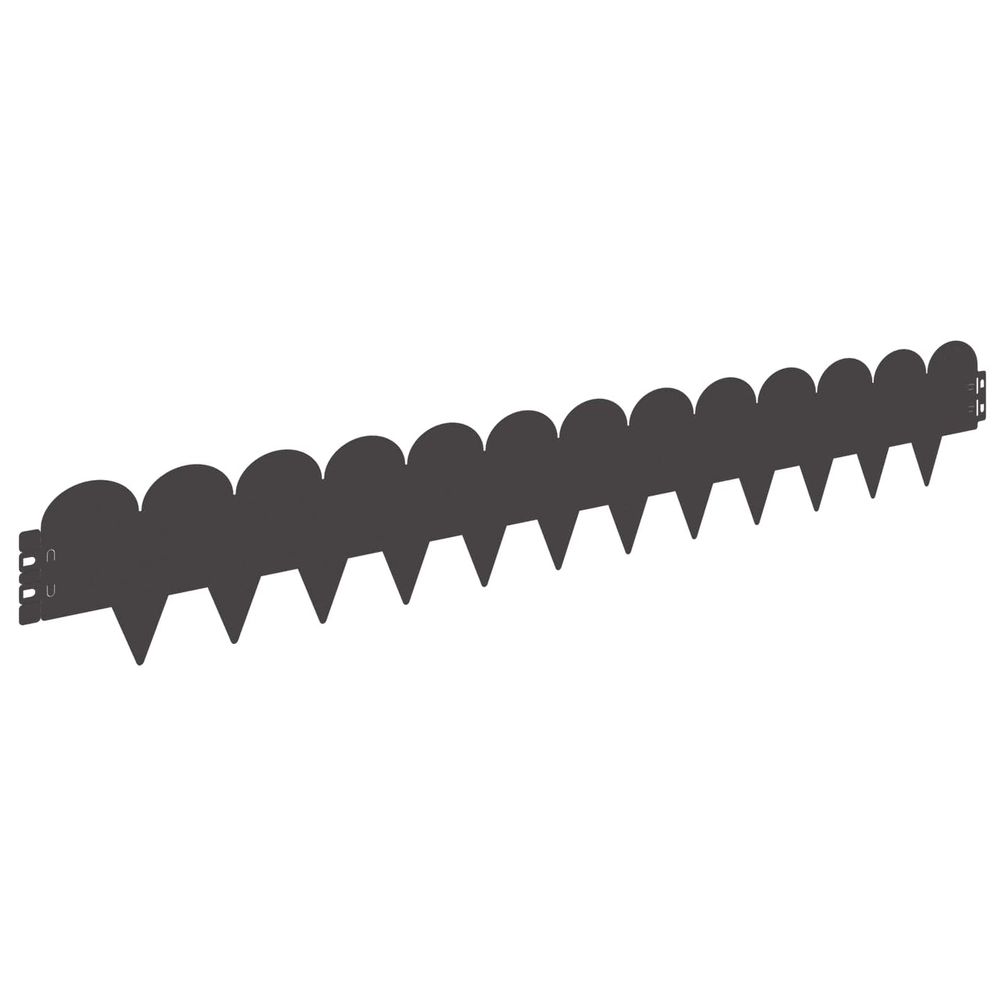 Lawn Edging 10 pcs 103 x 15 cm Steel Black