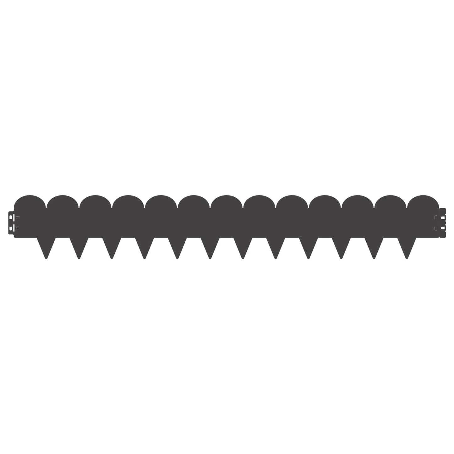 Lawn Edging 50 pcs 103 x 15 cm Steel Black