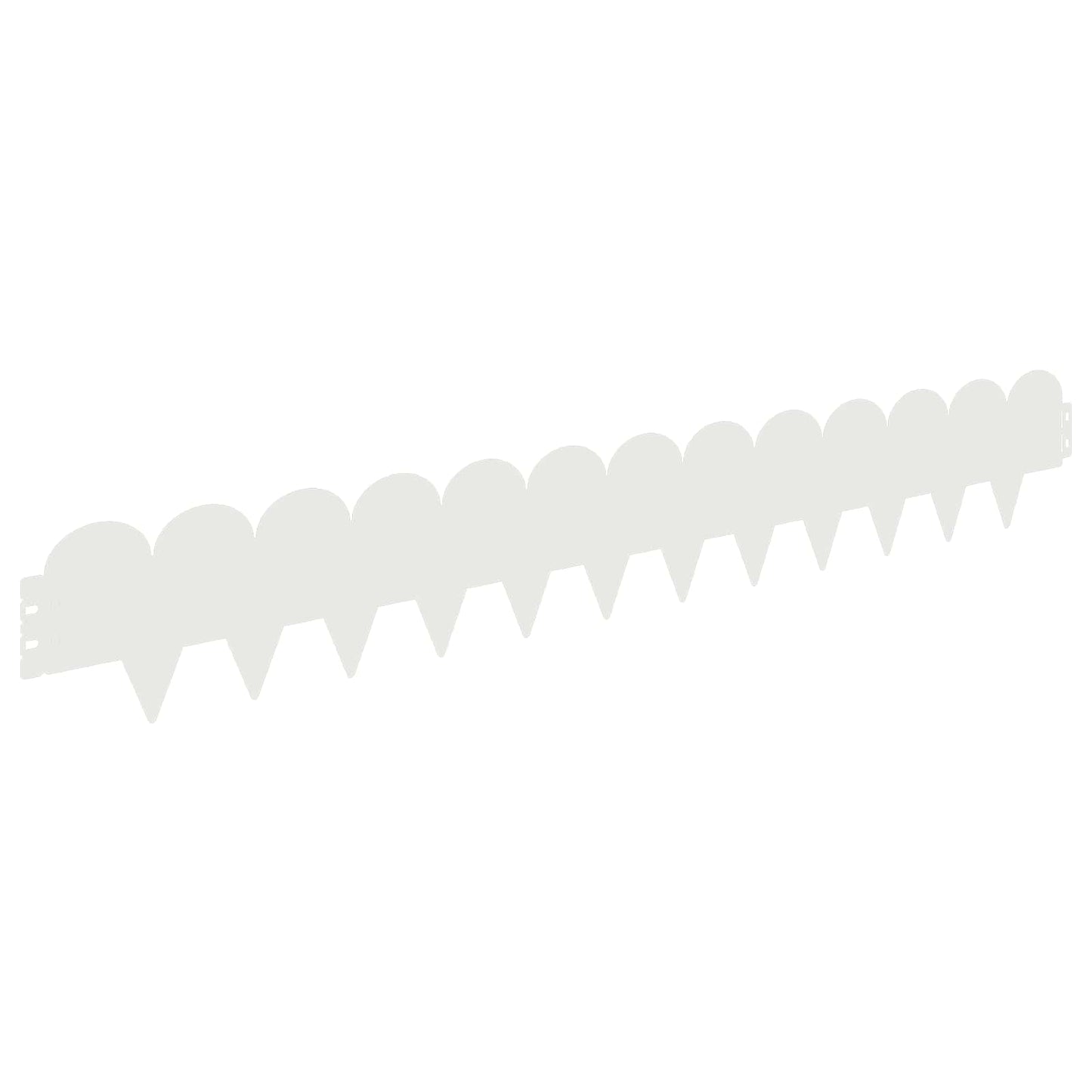 Lawn Edging 20 pcs 103 x 15 cm Steel White