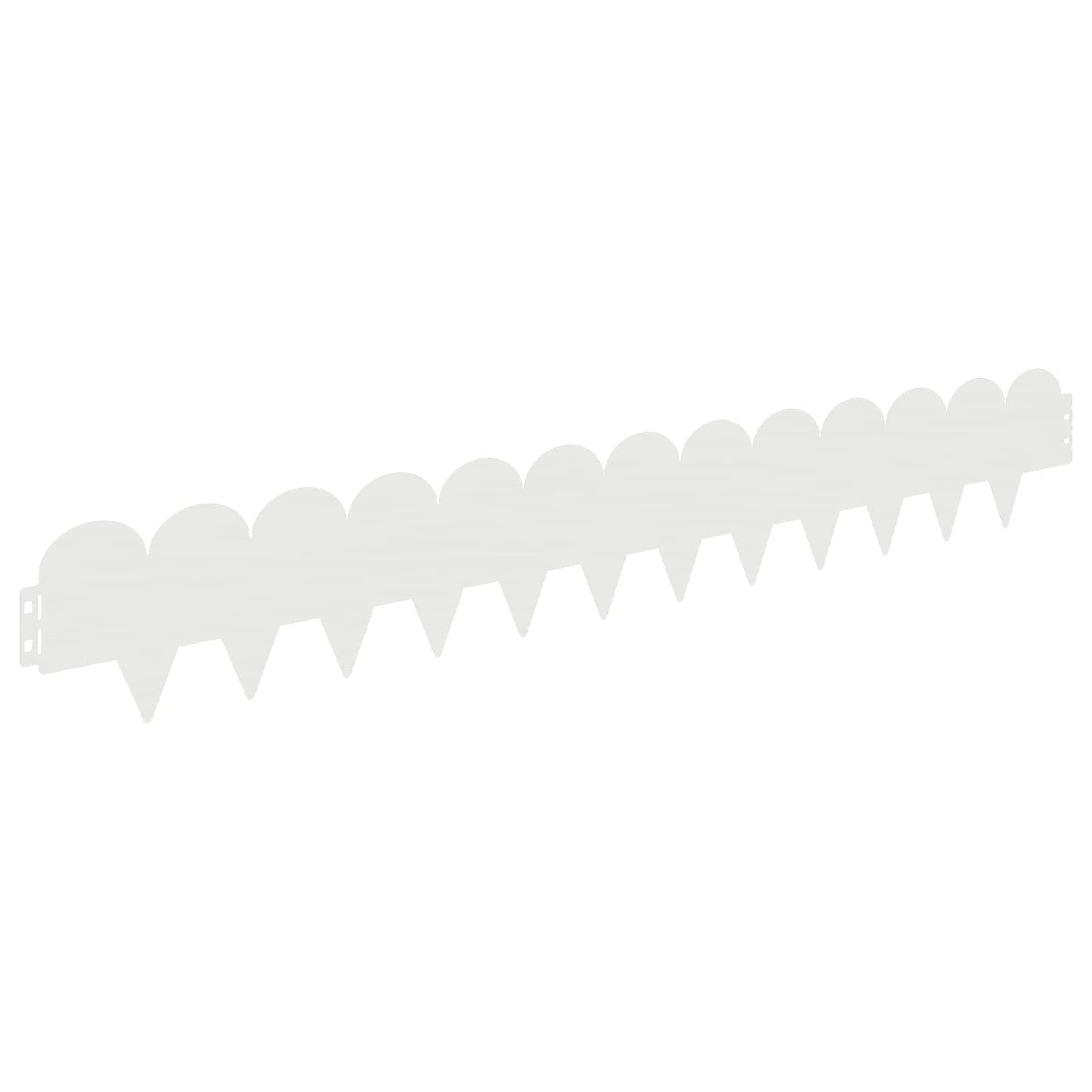 Lawn Edging 30 pcs 103 x 15 cm Steel White