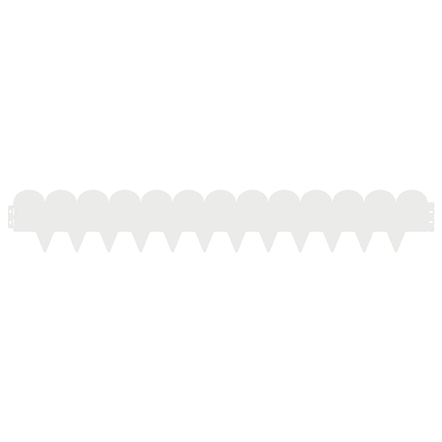 Lawn Edging 30 pcs 103 x 15 cm Steel White
