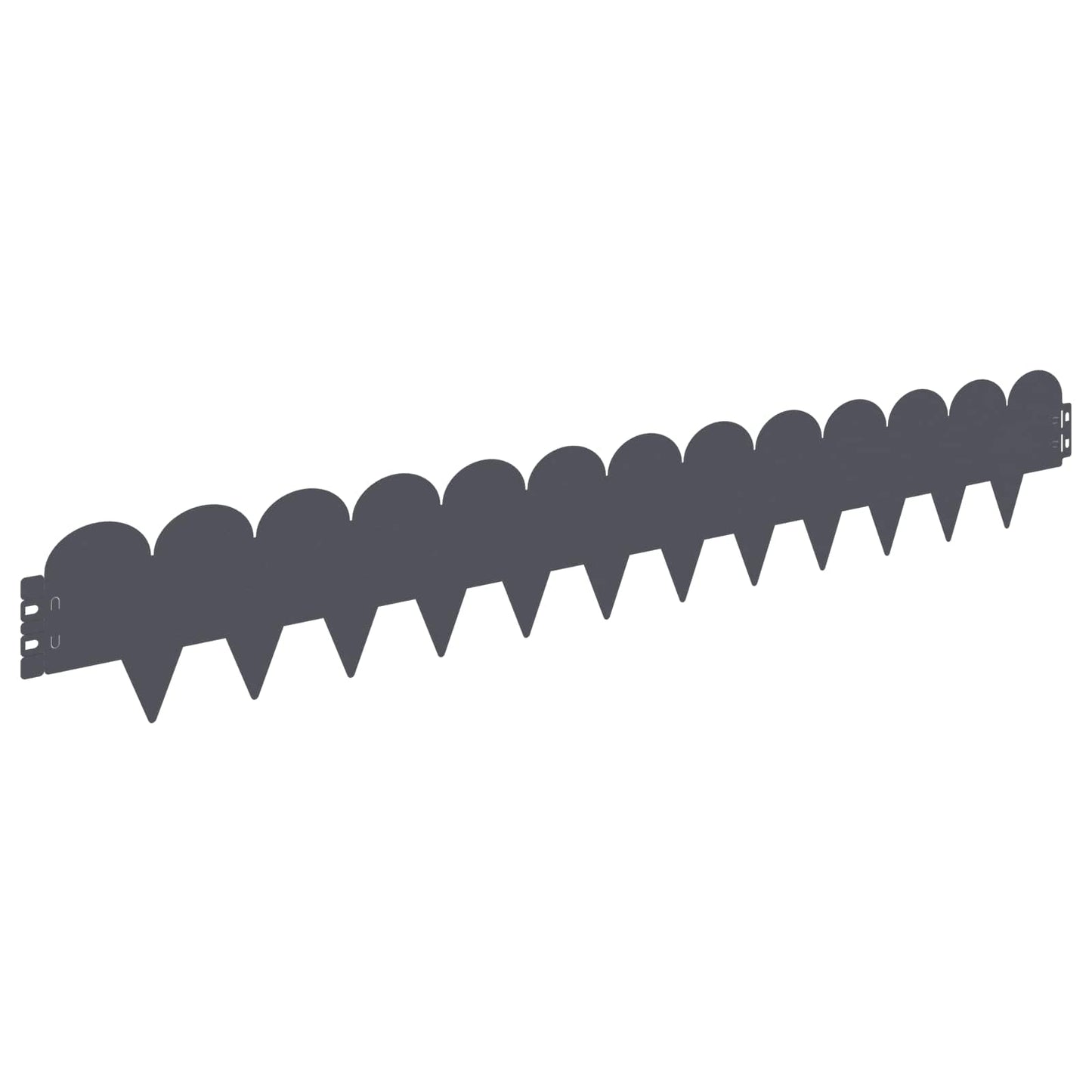 Lawn Edging 20 pcs 103 x 15 cm Steel Anthracite