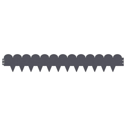 Lawn Edging 30 pcs 103 x 15 cm Steel Anthracite