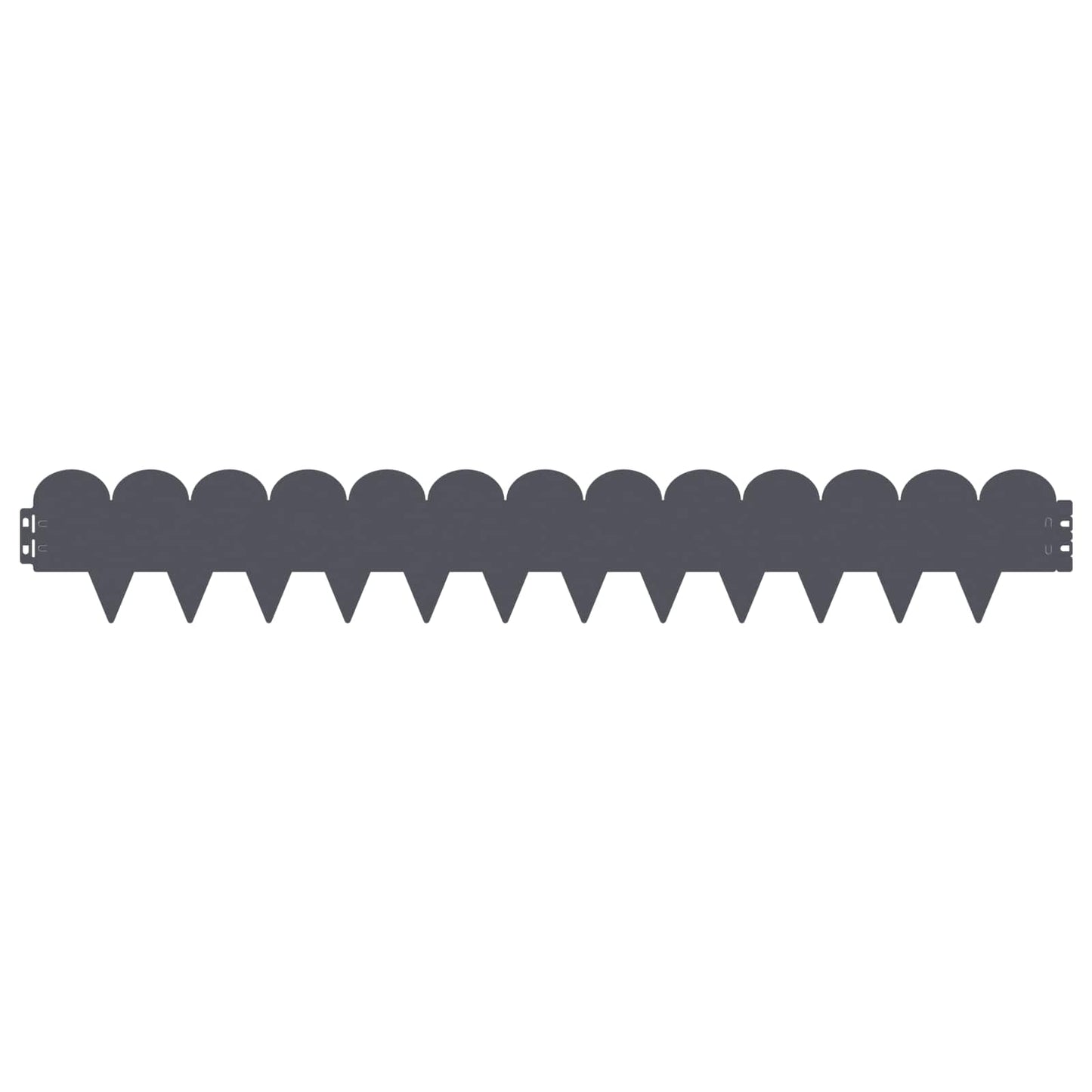 Lawn Edging 50 pcs 103 x 15 cm Steel Anthracite