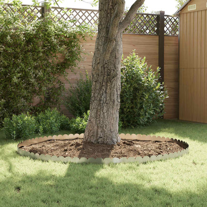 Lawn Edging 10 pcs 103 x 15 cm Steel Silver