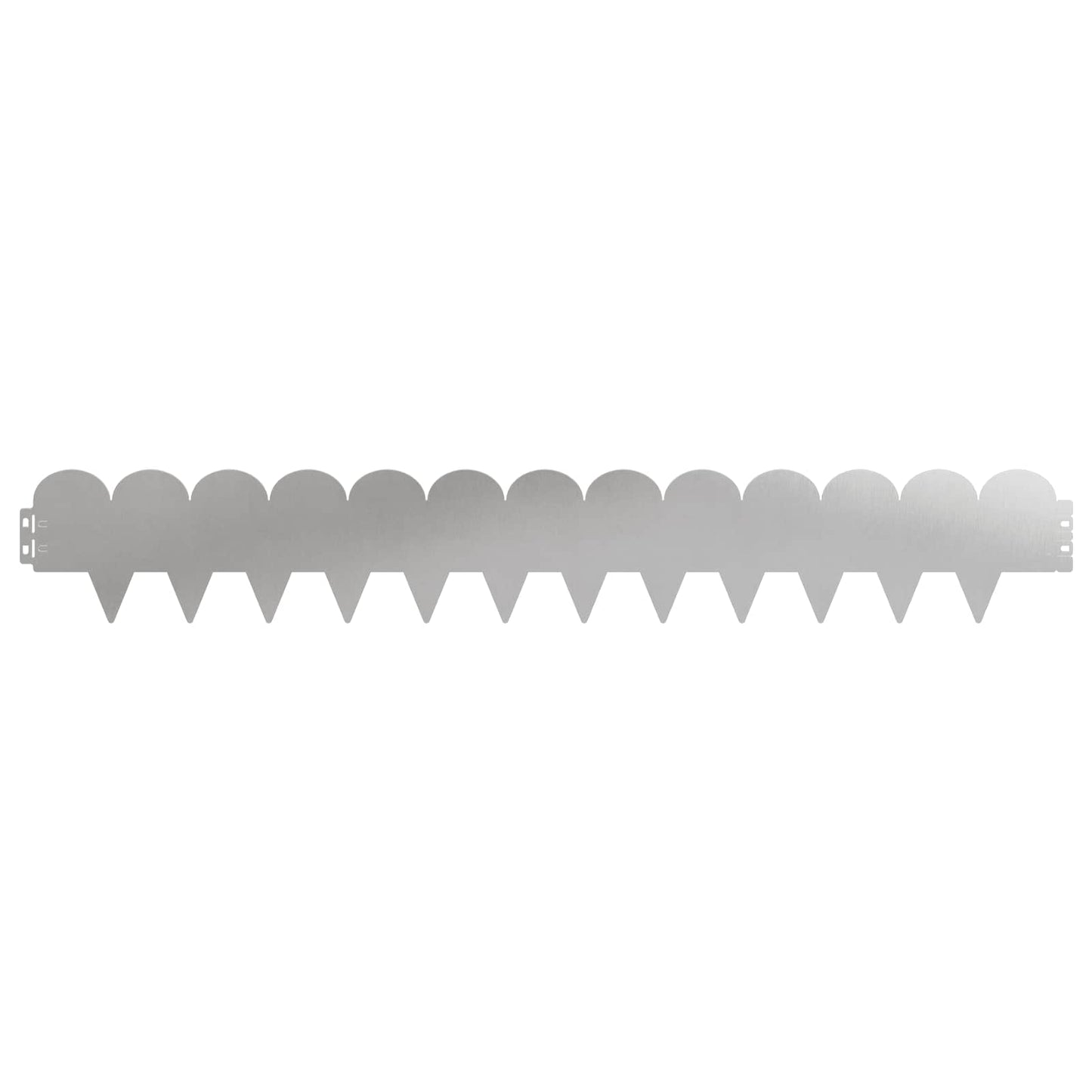 Lawn Edging 20 pcs 103 x 15 cm Steel Silver