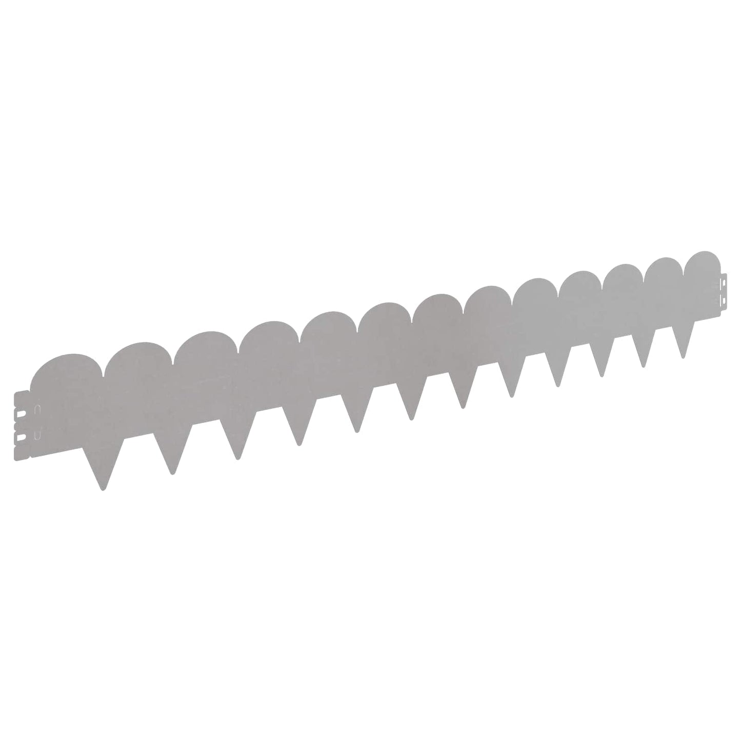 Lawn Edging 50 pcs 103 x 15 cm Steel Silver