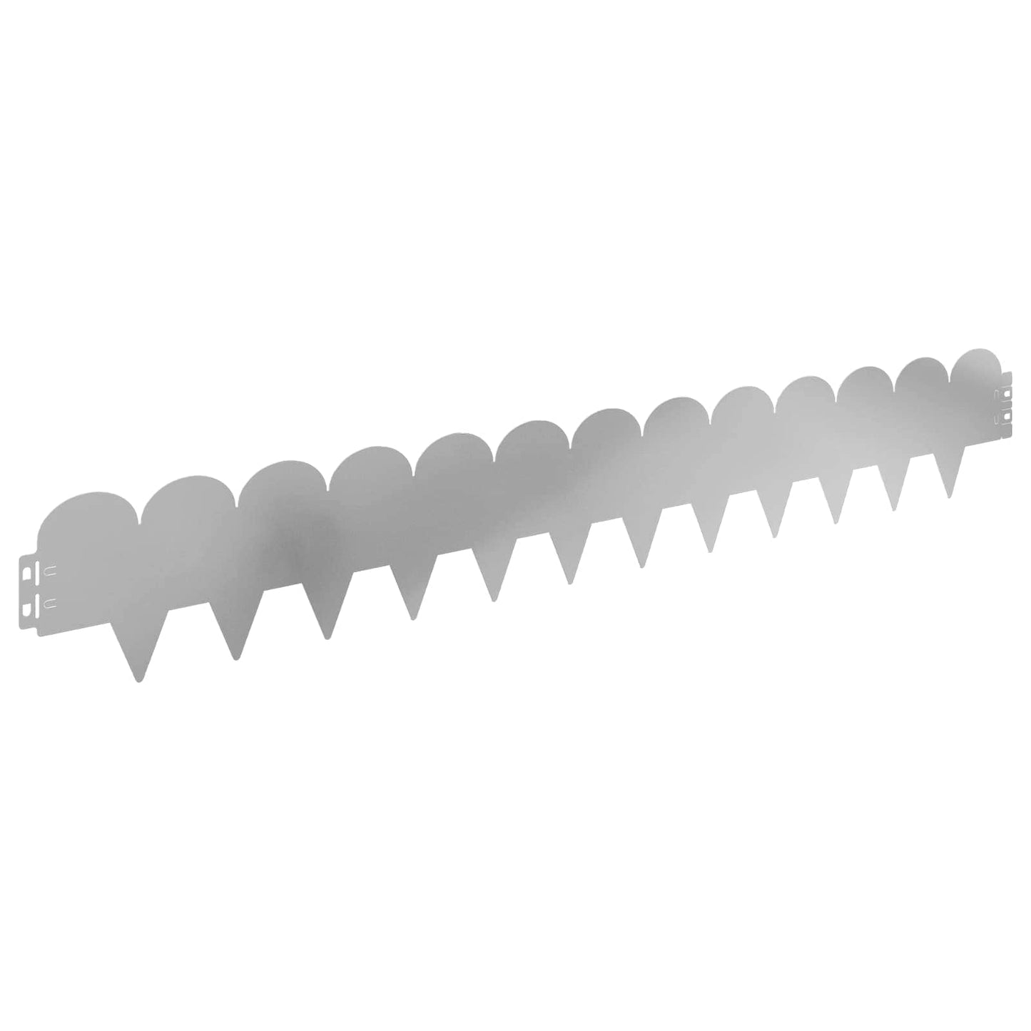 Lawn Edging 20 pcs 103 x 15 cm Steel Silver