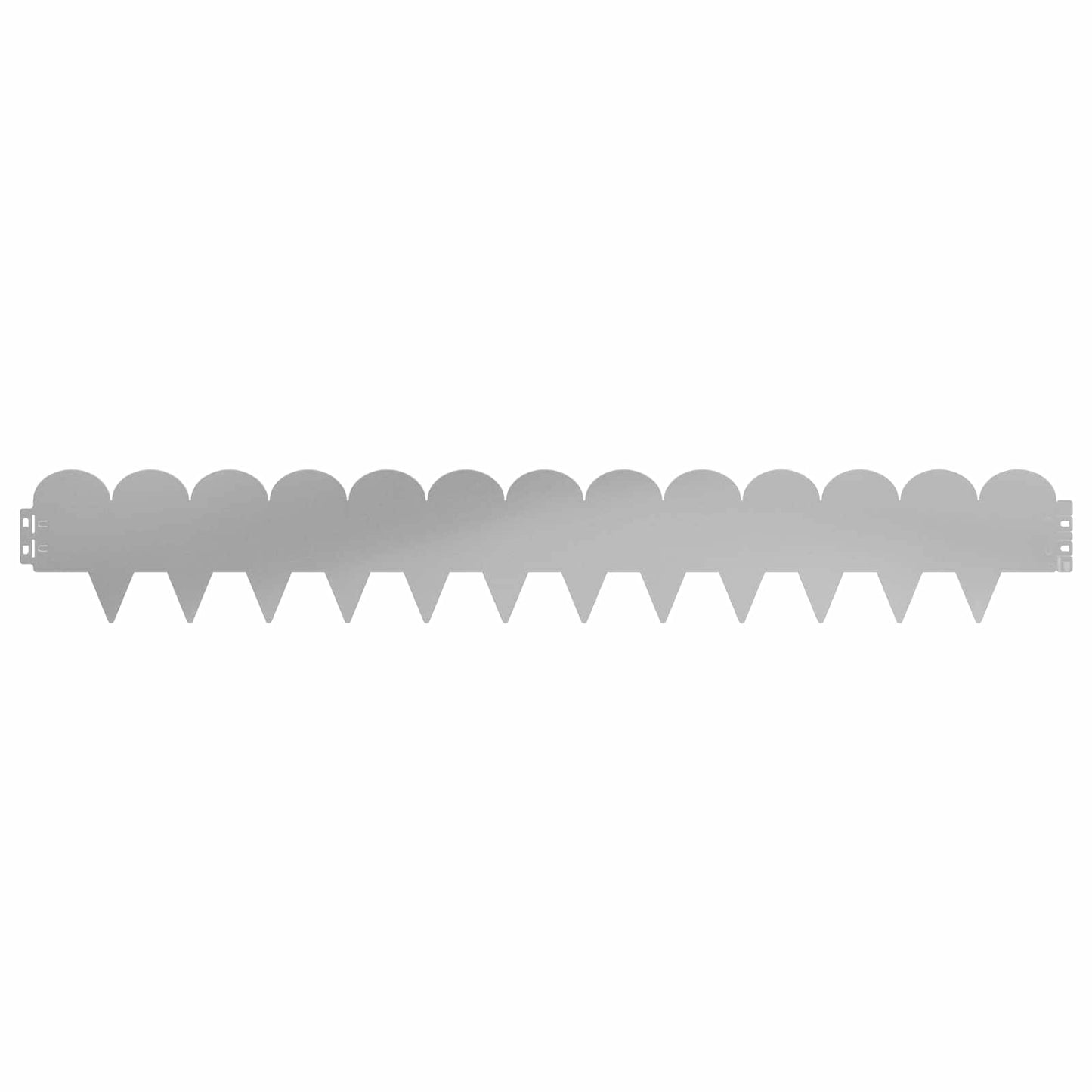 Lawn Edging 50 pcs 103 x 15 cm Steel Silver