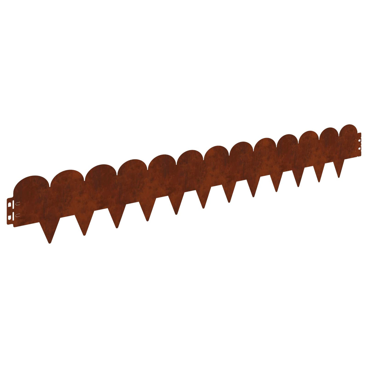 Lawn Edging 30 pcs 103 x 15 cm Steel Rusty