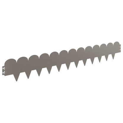 Lawn Edging 50 pcs 103 x 15 cm Steel Rusty
