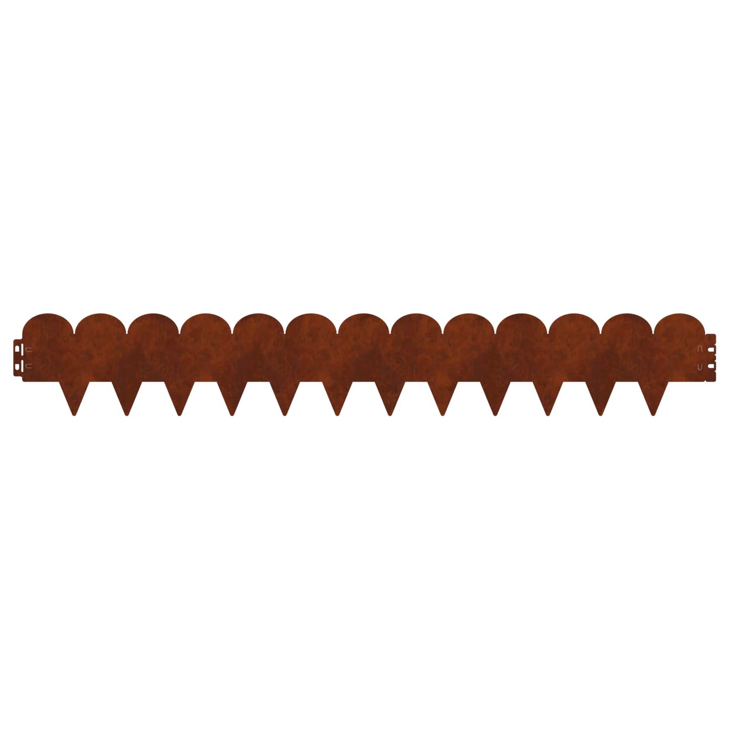 Lawn Edging 50 pcs 103 x 15 cm Steel Rusty