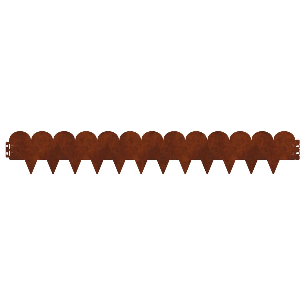 Lawn Edging 50 pcs 103 x 15 cm Steel Rusty