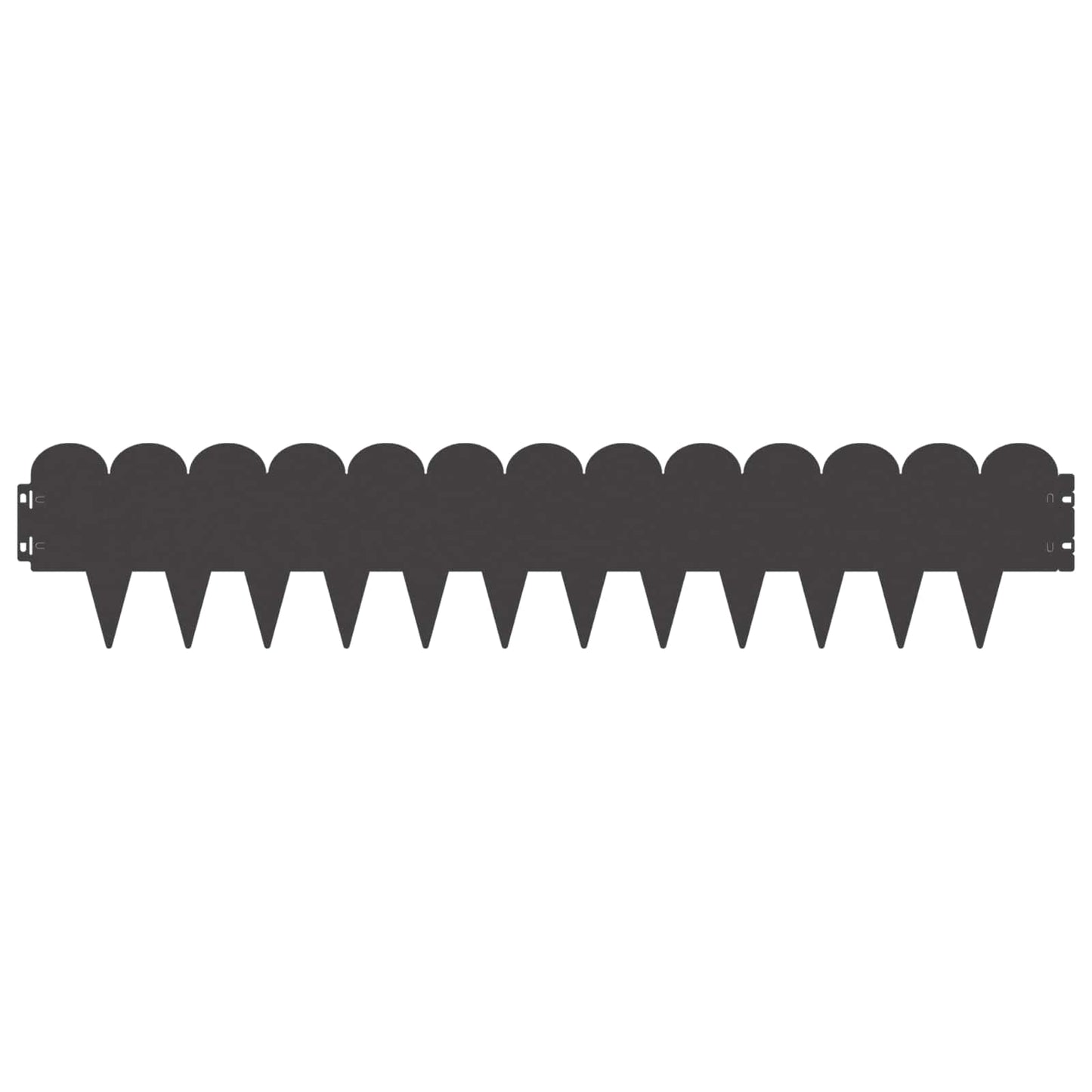 Lawn Edging 30 pcs 103 x 20 cm Steel Black