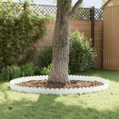 Lawn Edging 10 pcs 103 x 20 cm Steel White