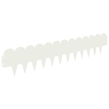 Lawn Edging 20 pcs 103 x 20 cm Steel White