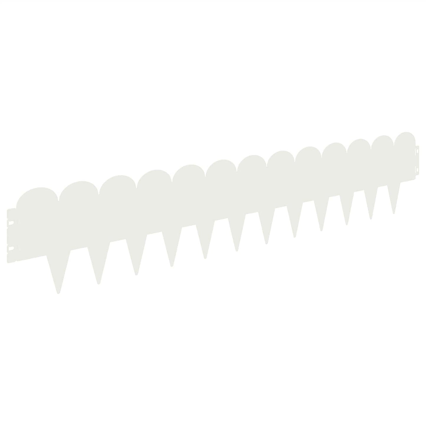 Lawn Edging 20 pcs 103 x 20 cm Steel White