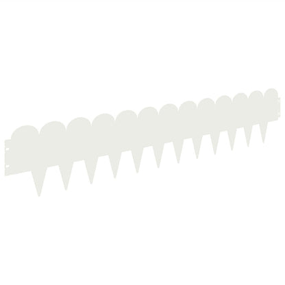 Lawn Edging 20 pcs 103 x 20 cm Steel White