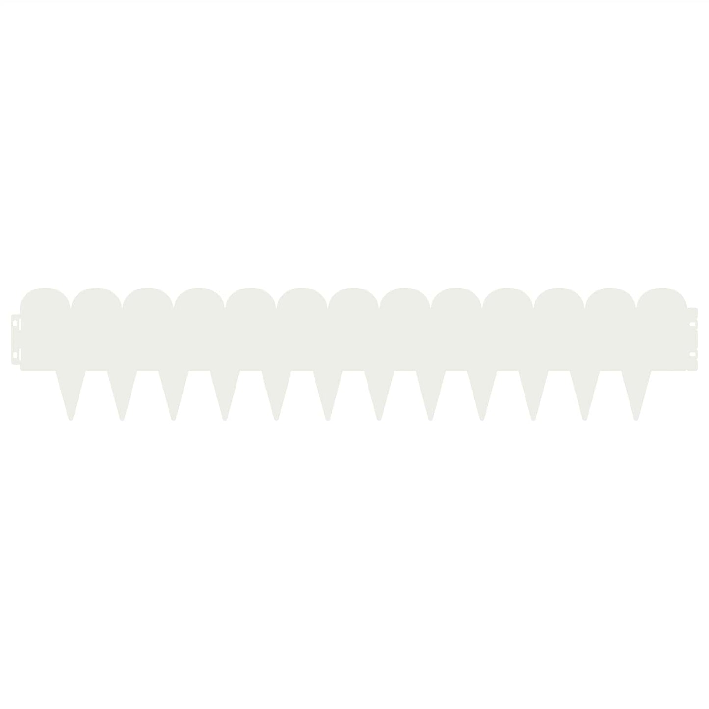 Lawn Edging 30 pcs 103 x 20 cm Steel White