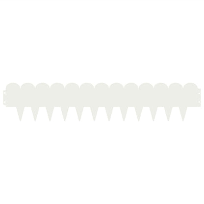 Lawn Edging 30 pcs 103 x 20 cm Steel White