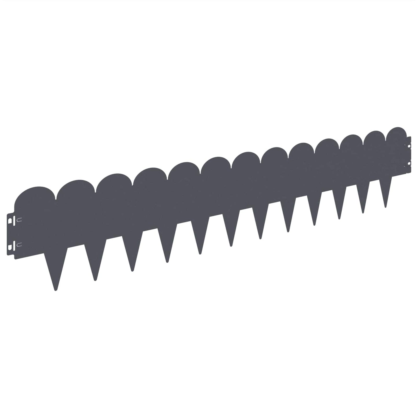 Lawn Edging 10 pcs 103 x 20 cm Steel Anthracite
